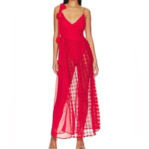 Hannah Maxi Dress in Red